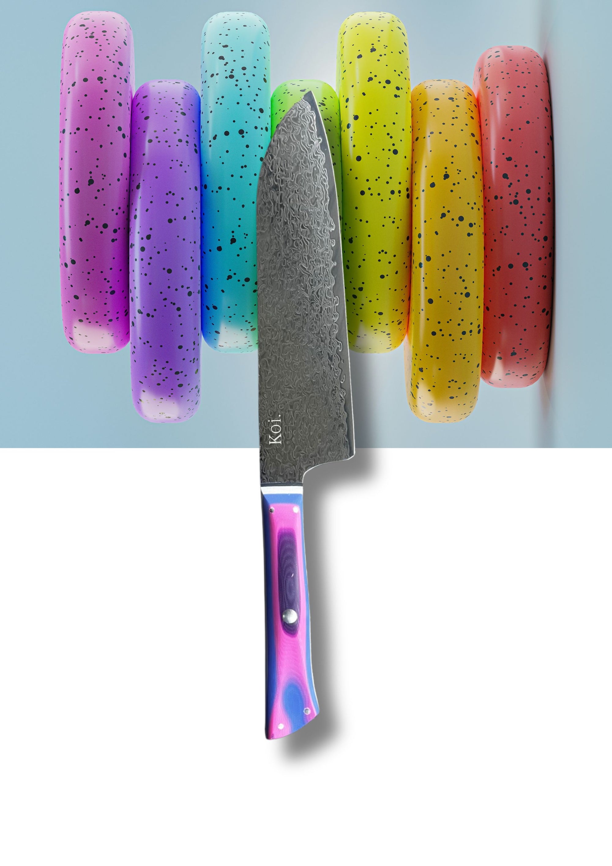 Santoku Multi-Purpose Knife | "Three Virtues" | Rainbow Collection