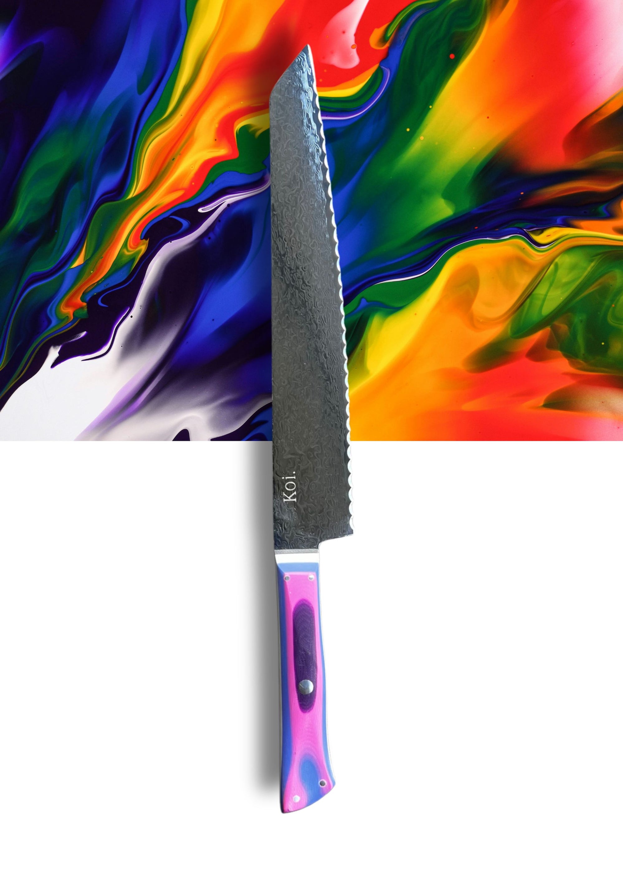 Bread Knife | "Serrated" | Rainbow Collection