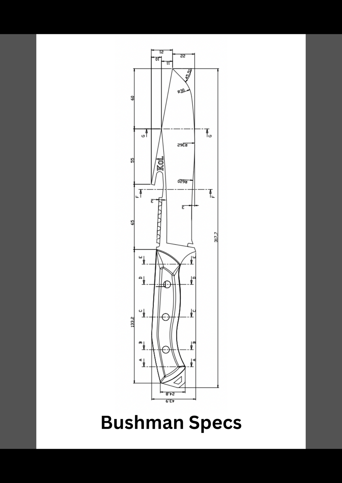 Bushman's Knife | Oak Handle - Koi Knives