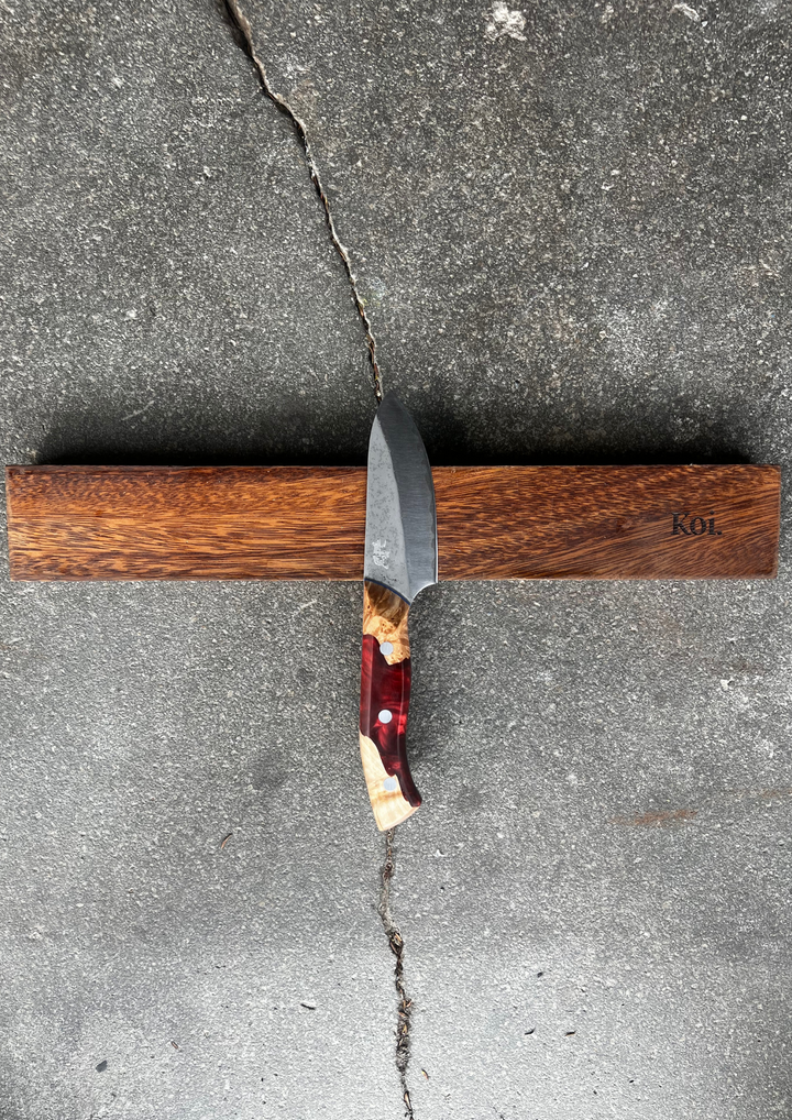 Magnetic Knife Rack - 45cm Walnut Wood - Koi Knives