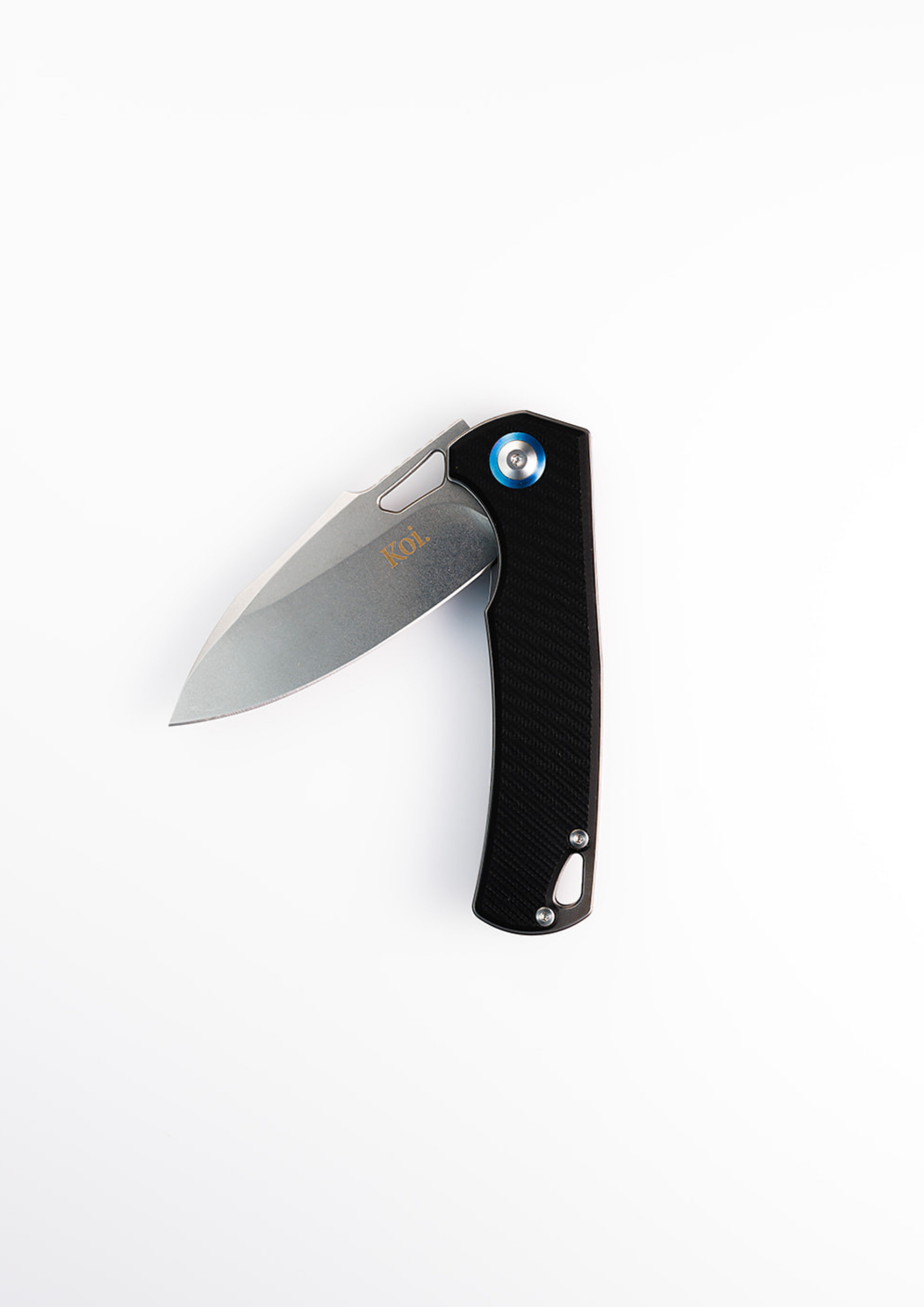 The &quot;Noah&quot; Pocket Knife - Black Handle | Steel Blade - Koi Knives