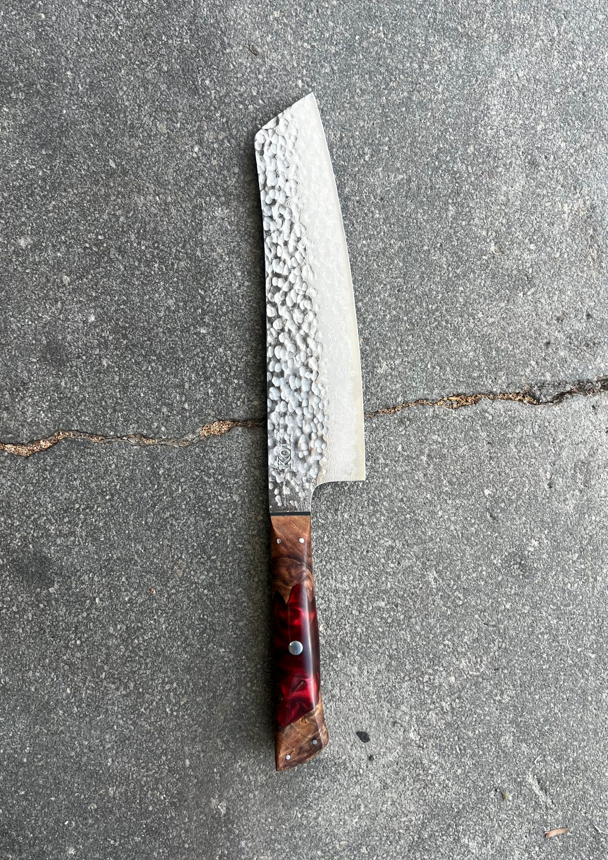 Hammered Veg Chopper - Koi Knives