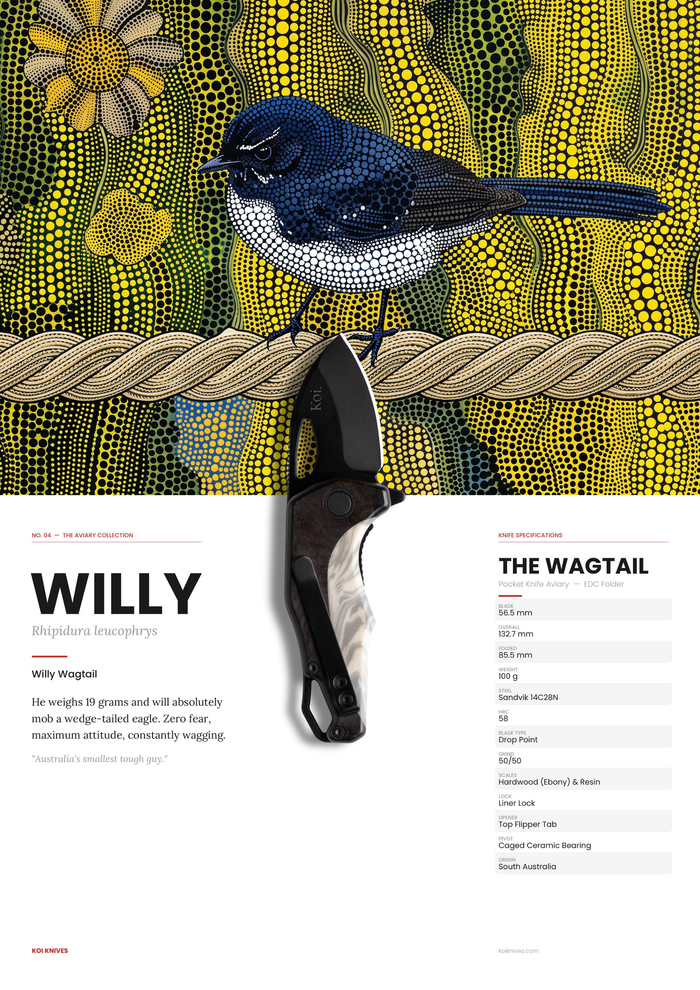 "Willy" | The Willy Wagtail EDC Pocket Knife