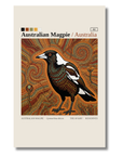 Australian Magpie art card by Koi Knives