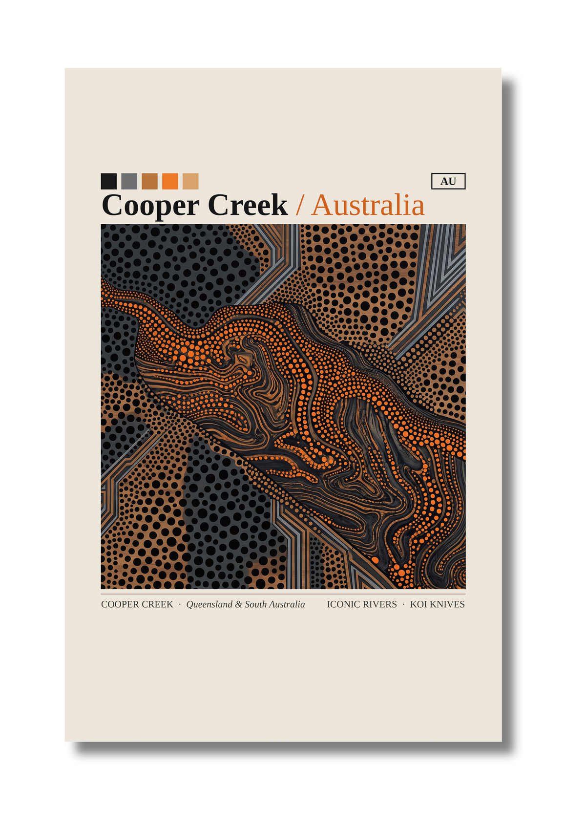 Cooper Creek art card by Koi Knives