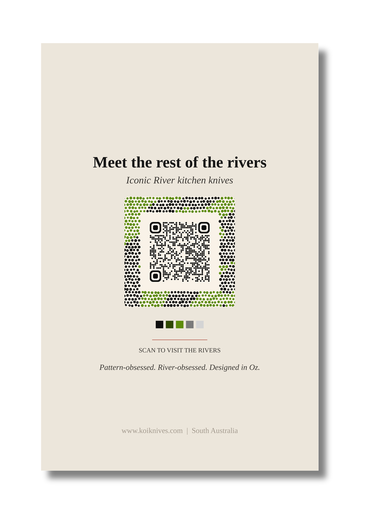 Back of the Daintree art card with QR code