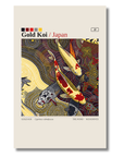 Gold Koi art card by Koi Knives