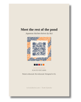 Back of the Kohaku Koi art card with QR code