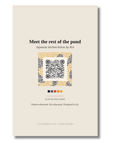 Back of the Koi Family art card with QR code