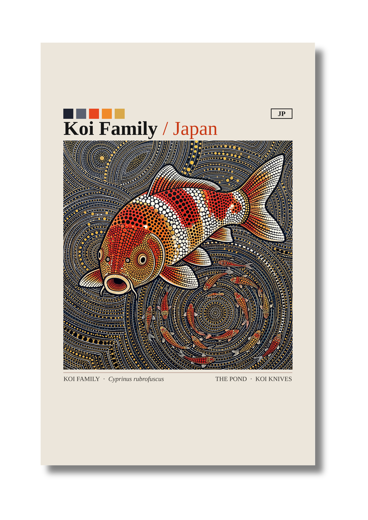 Koi Family art card by Koi Knives