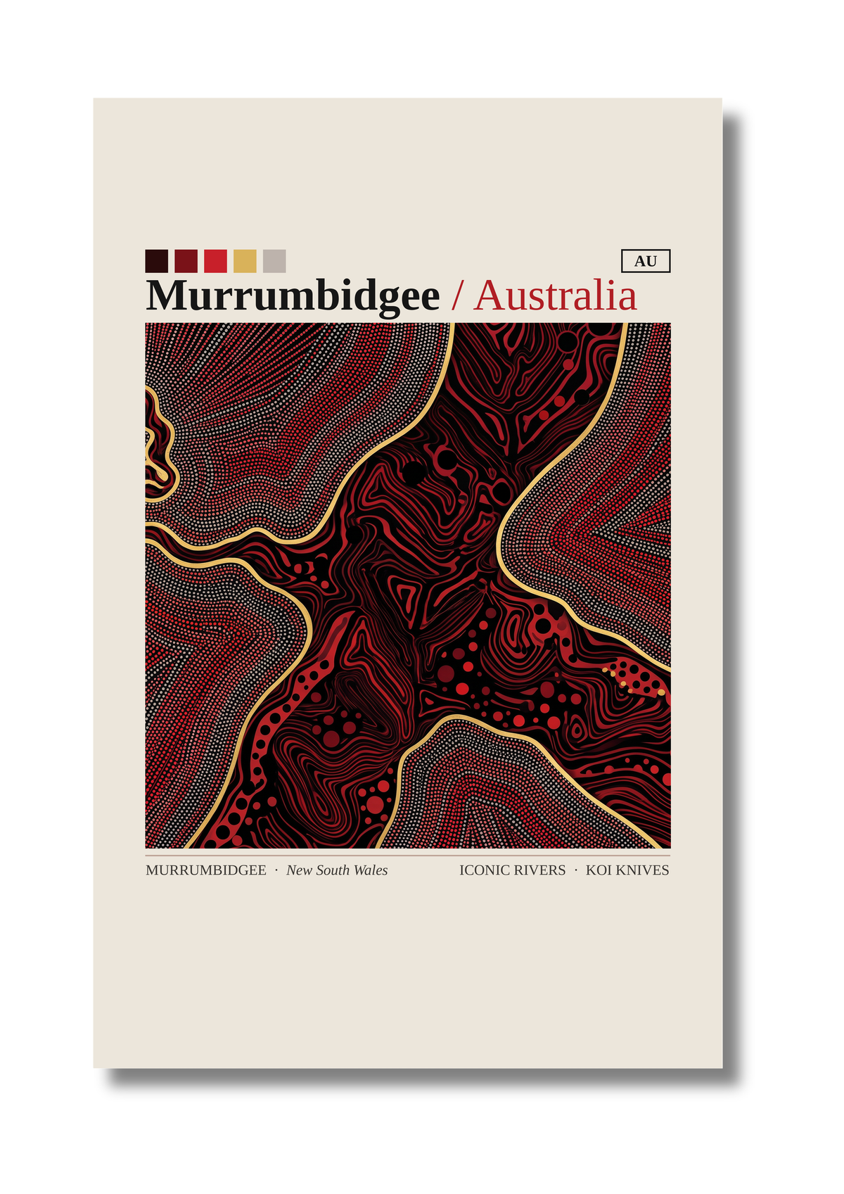 Murrumbidgee art card by Koi Knives