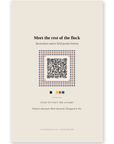 Back of the Peregrine Falcon art card with QR code