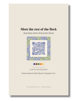 Back of the Rainbow Lorikeet art card with QR code
