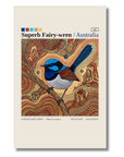 Superb Fairy-wren art card by Koi Knives