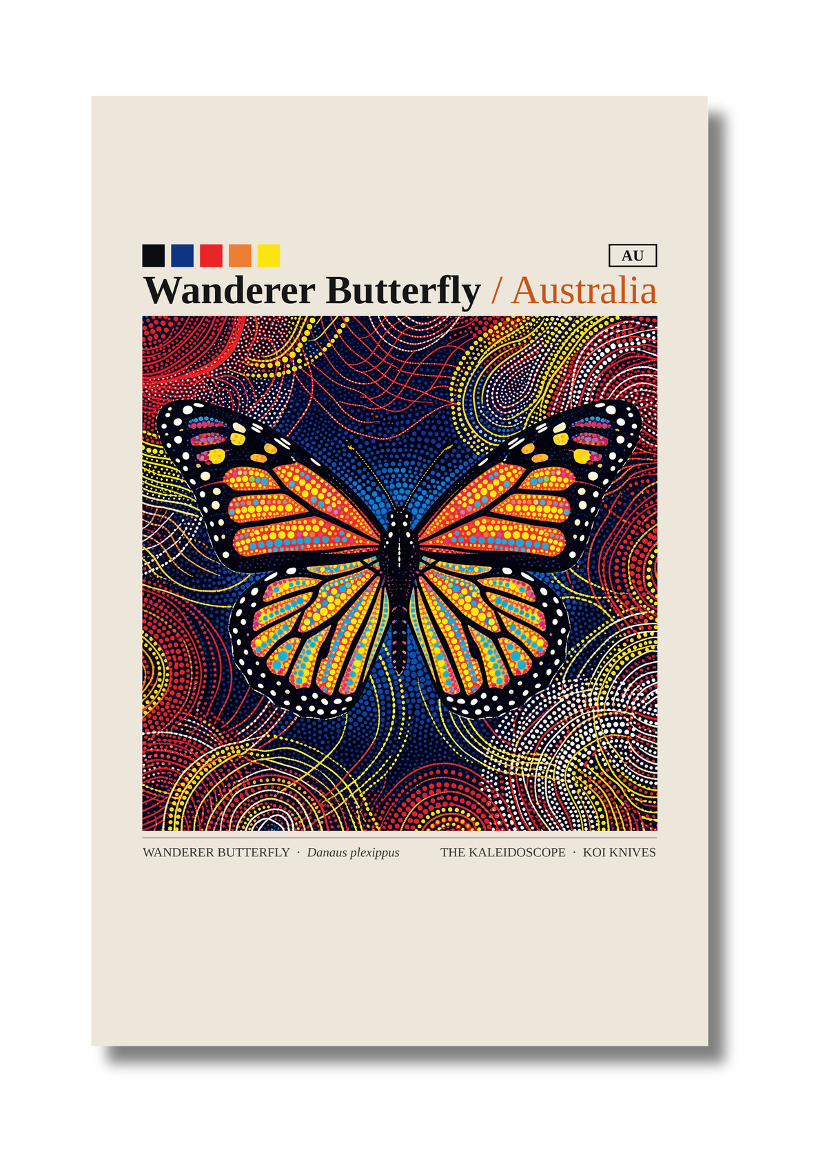 Wanderer Butterfly art card by Koi Knives