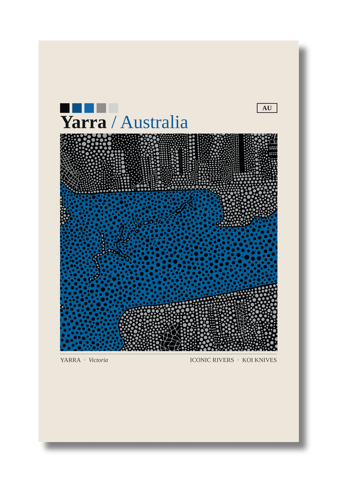 Yarra art card by Koi Knives