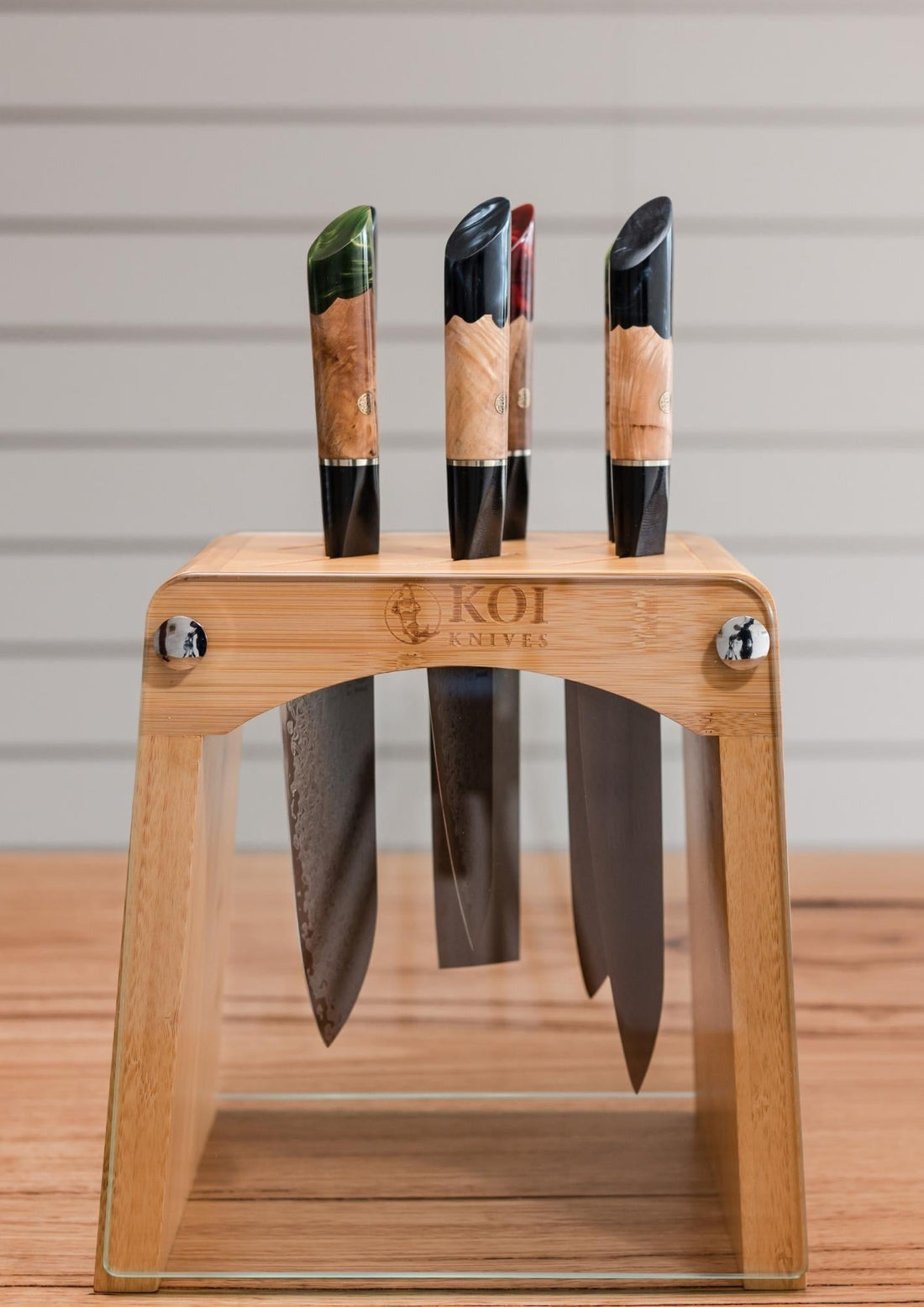 6 Knife Standing Bench Rack - Koi Knives