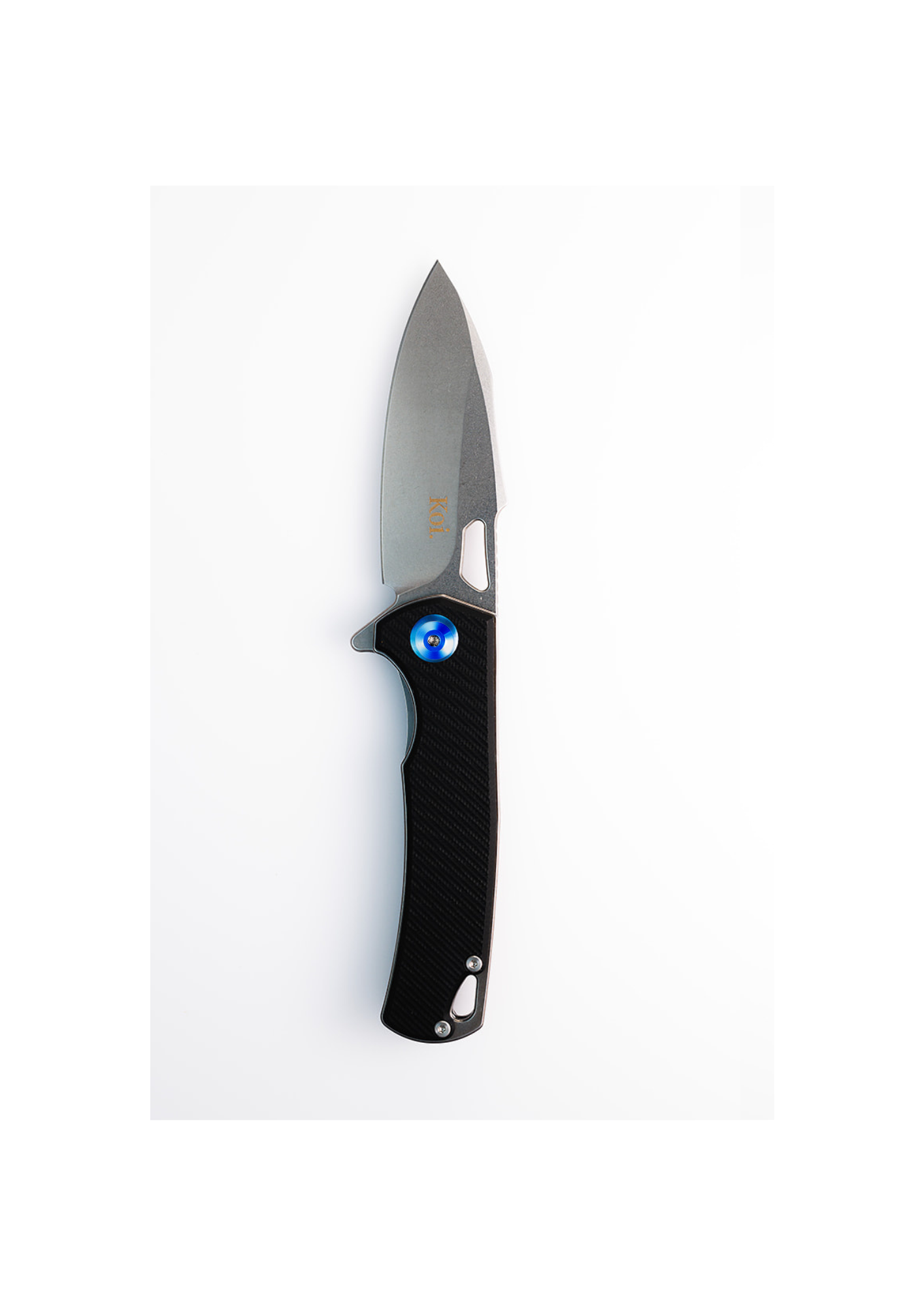 The &quot;Noah&quot; Pocket Knife - Black Handle | Steel Blade - Koi Knives