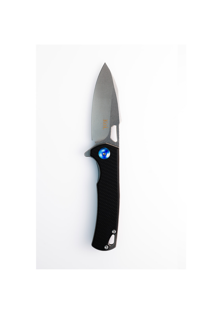 The "Noah" Pocket Knife - Black Handle | Steel Blade - Koi Knives