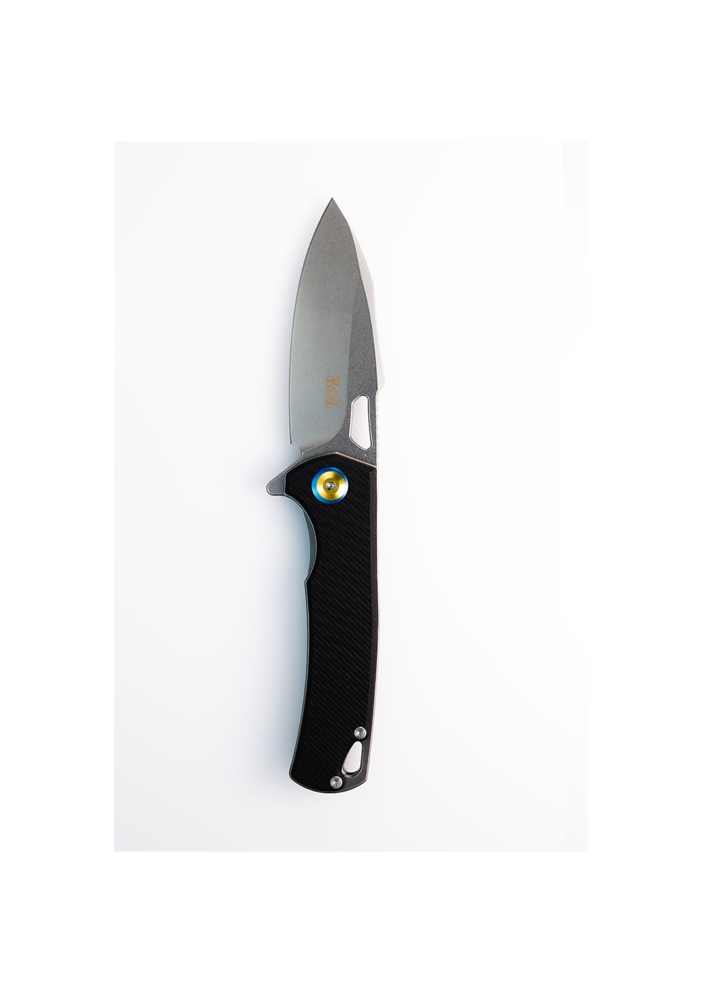 The &quot;Noah&quot; Pocket Knife - Black Handle | Steel Blade - Koi Knives