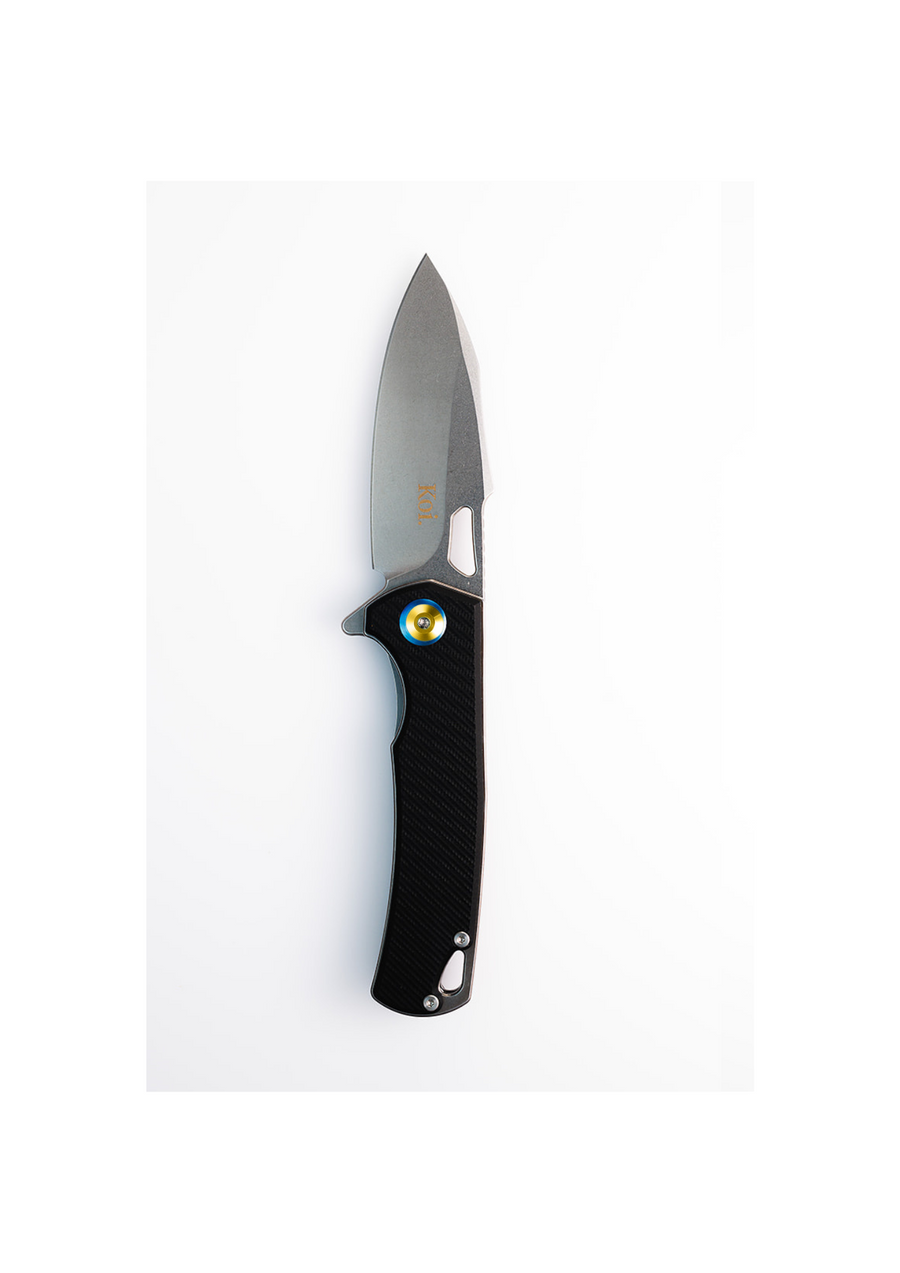 The "Noah" Pocket Knife - Black Handle | Steel Blade - Koi Knives
