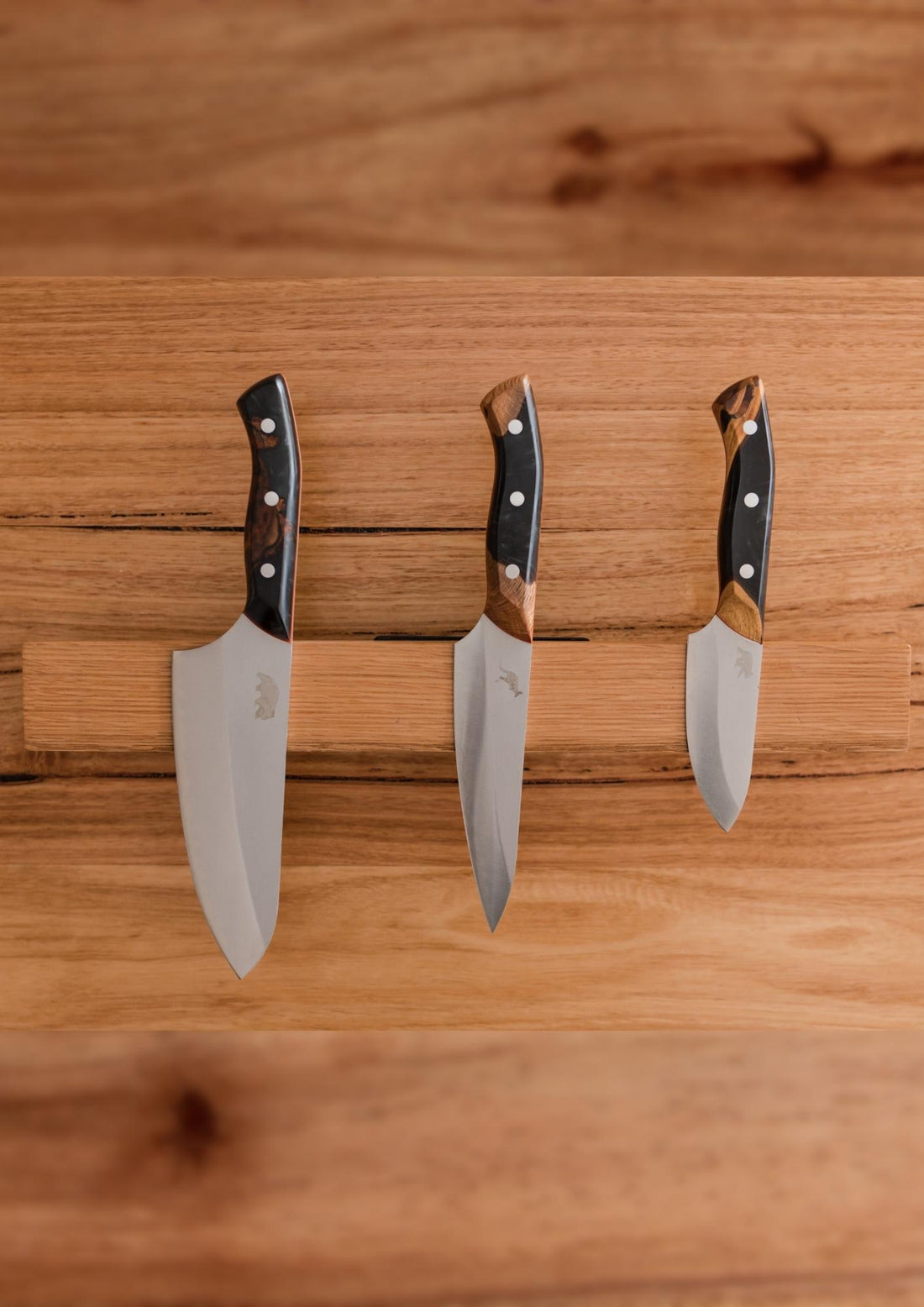 Magnetic Knife Rack - 60cm Oak Wood - Koi Knives