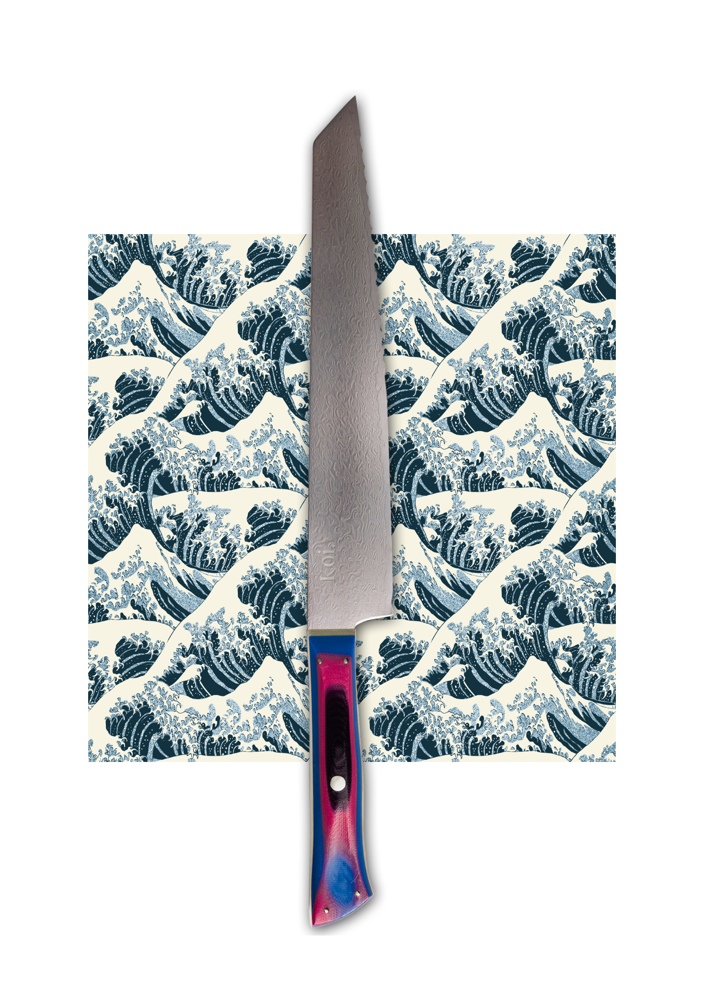 Bread Knife | &quot;Serrated&quot; | Rainbow Collection - Koi Knives