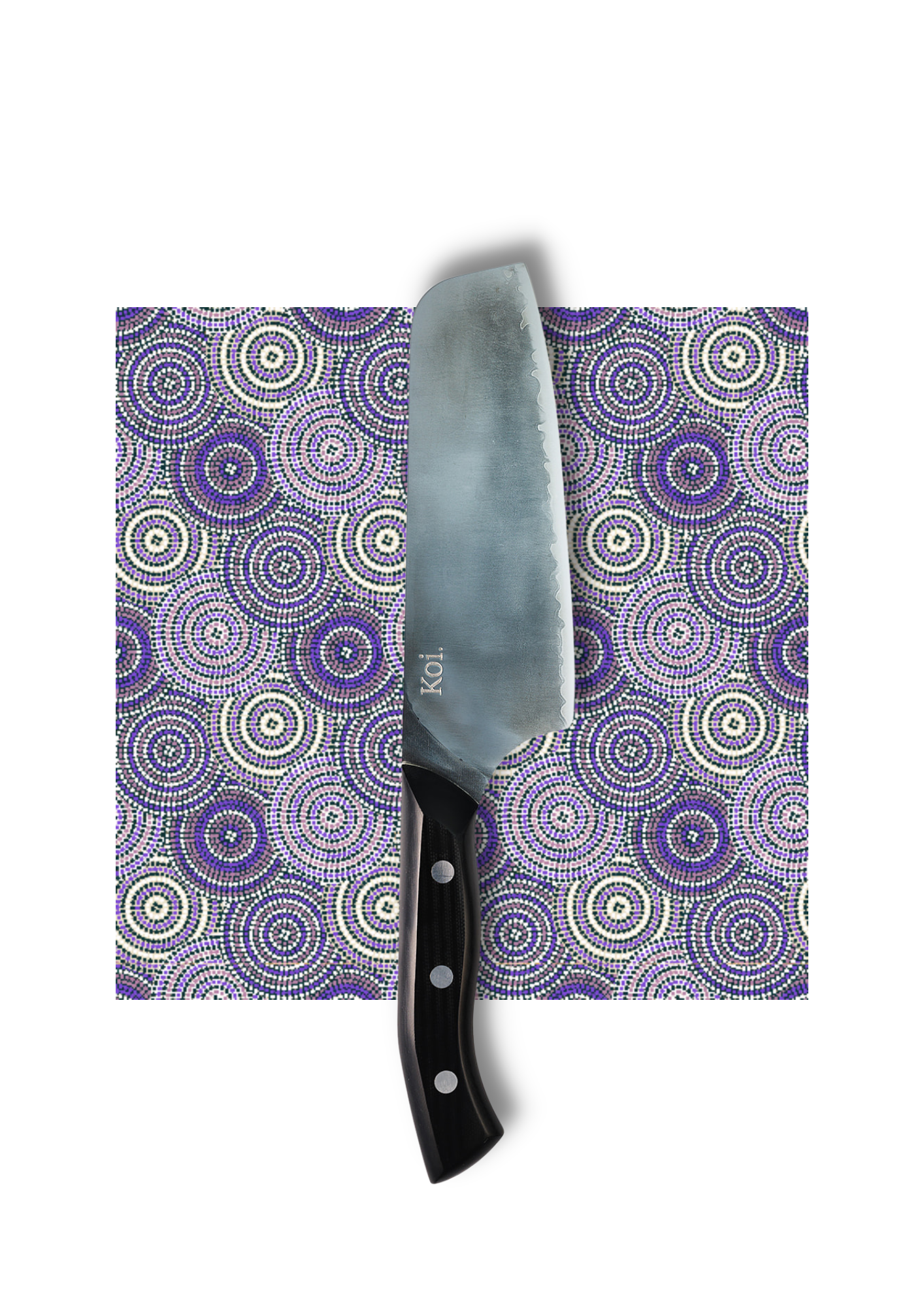 Patina Nakiri Knife | The &quot;Platypus&quot; Knife | G10 Handle - Koi Knives