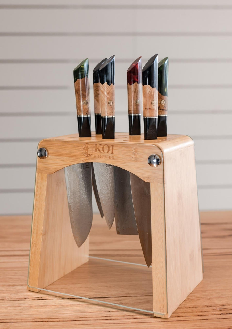 6 Knife Standing Bench Rack - Koi Knives