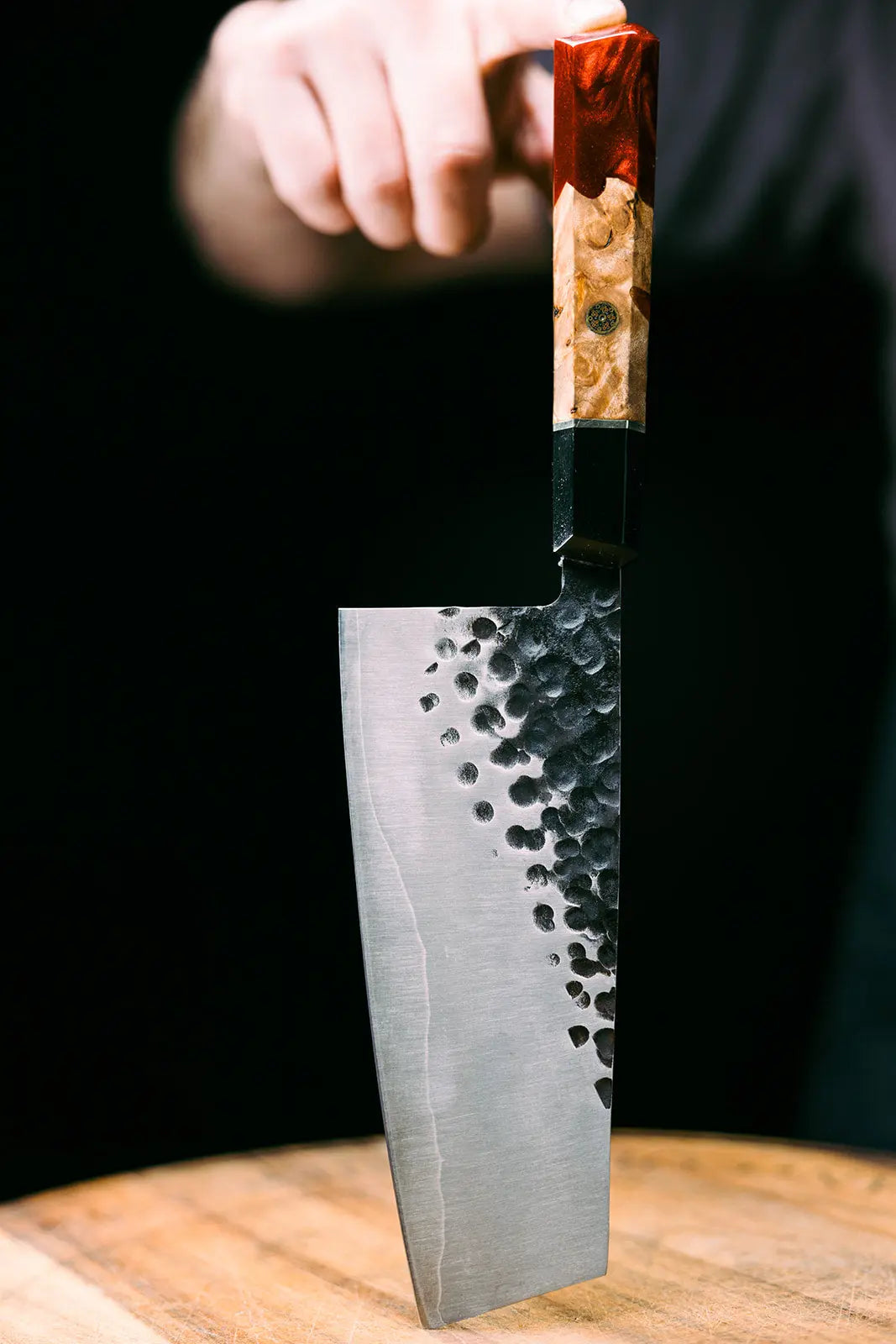 K Tip Chopper Knife - Red Handle - Koi Knives