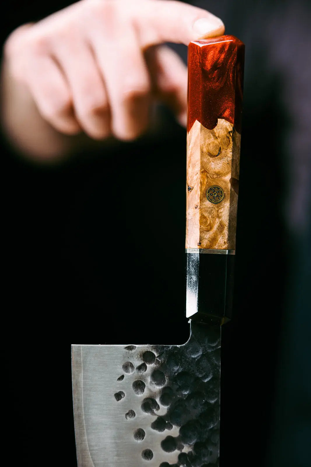 K Tip Chopper Knife - Red Handle - Koi Knives