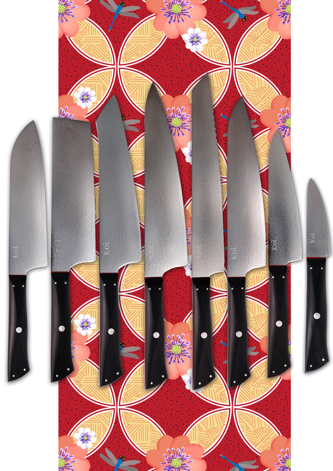 8 Knife Starter Set | "Allrounders" | Ninja Collection - Koi Knives