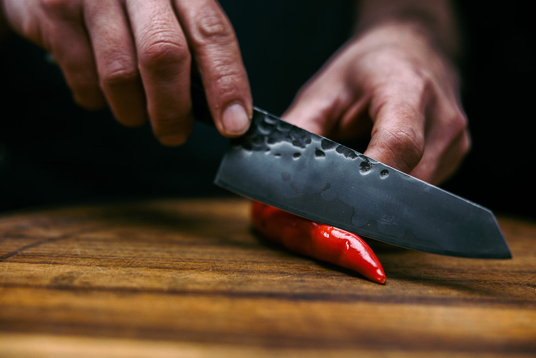 K-Tip Utility Knife - Misty White Handle - Koi Knives
