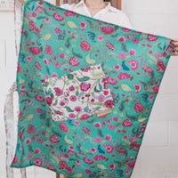 Canvas Aprons Designed by Local Artist - Shell White/Jade Green
