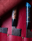 Kangaroo Leather Knife Roll - Black - Koi Knives
